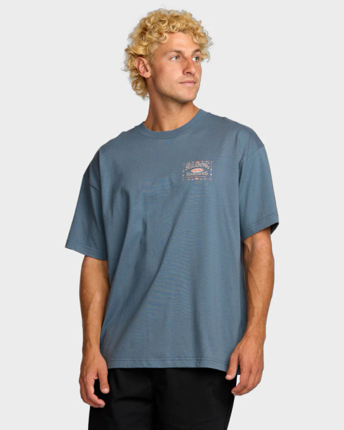 Men's Double Spread T-shirt - Steel Blue