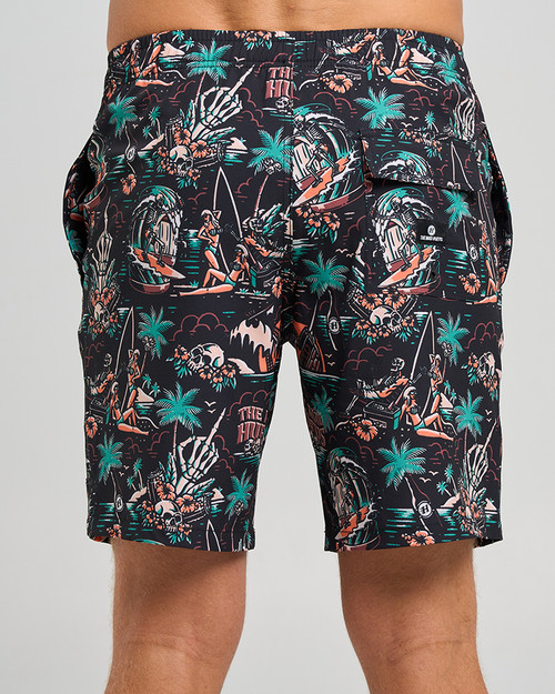 She'll Be Right 18" Swim Volley Shorts - Black