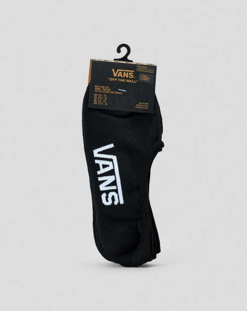 No Show Socks 3 Pack - Black