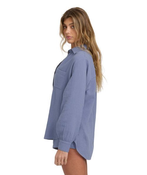 Sweet Swell Long Sleeve Shirt - Stone Blue