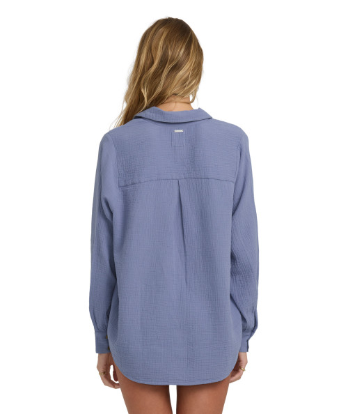 Sweet Swell Long Sleeve Shirt - Stone Blue