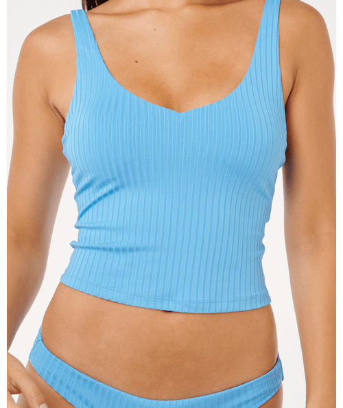 Premium Surf Tankini Bikini Top - Azure Blue Premium Surf Tankini Bikini Top - Azure Blue