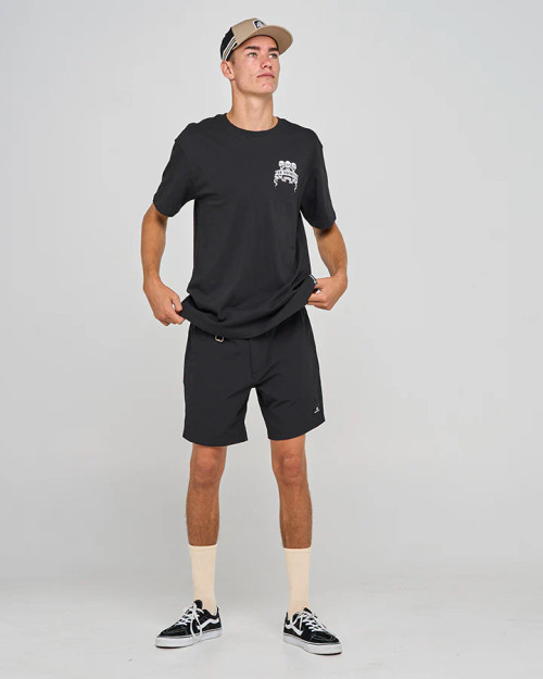 Triple Anchor Ss Tee - Black