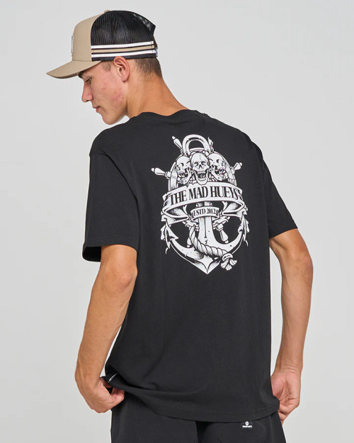 Triple Anchor Ss Tee - Black