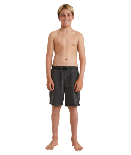 Boys 8-16 All Day Overdye Layback Boardshorts- Washed Black