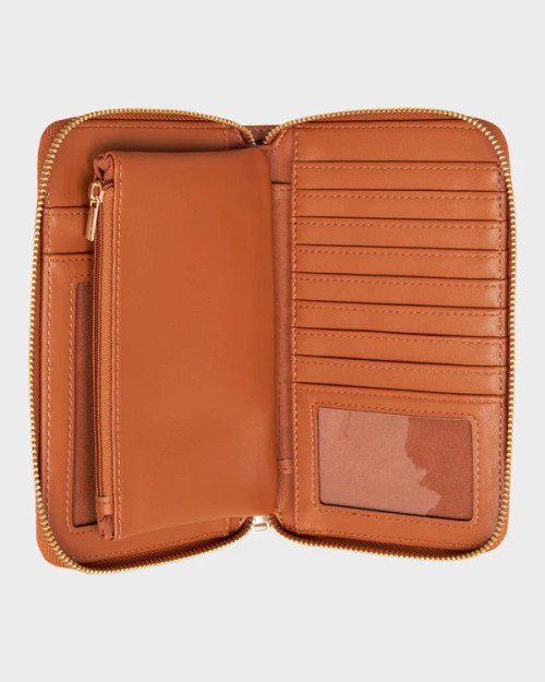 Back In Brooklyn Leather Wallet - Almond