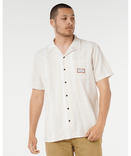 Mod Cali Stripe Ss Shirt - Bone