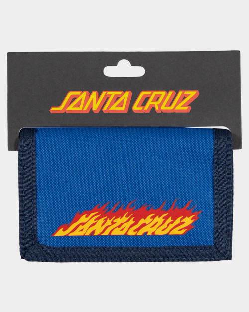 Flame Ringed Dot Boys Velcro Wallet - Blue