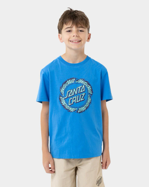 Flame Ringed Dot Boys T-shirt - Blue