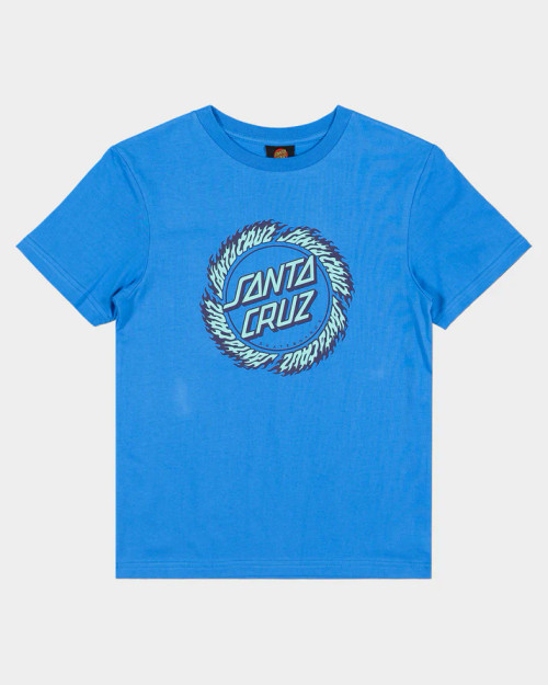 Flame Ringed Dot Boys T-shirt - Blue