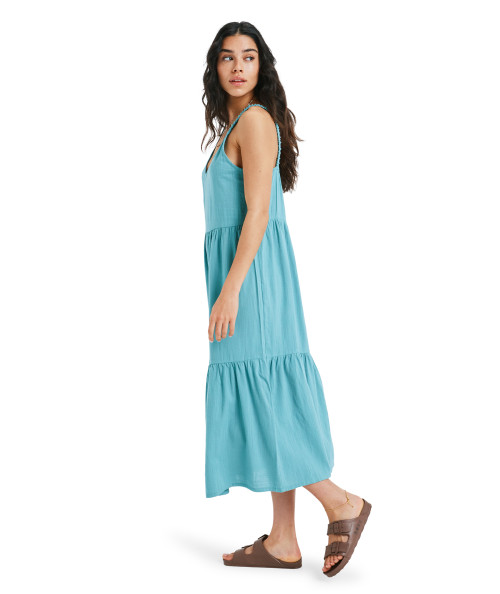 Waiting Line Midi Dress - Blue