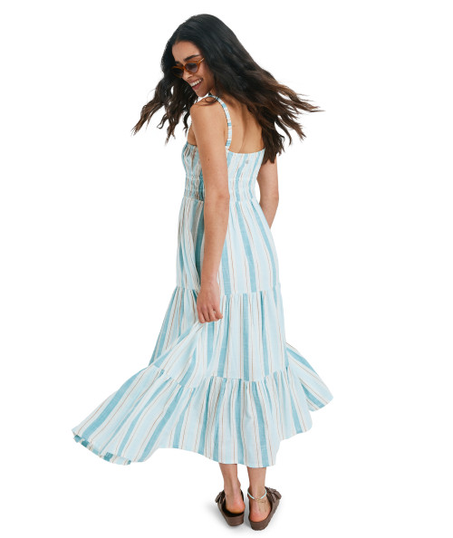 Sunshine Coastline Striped Midi Dress