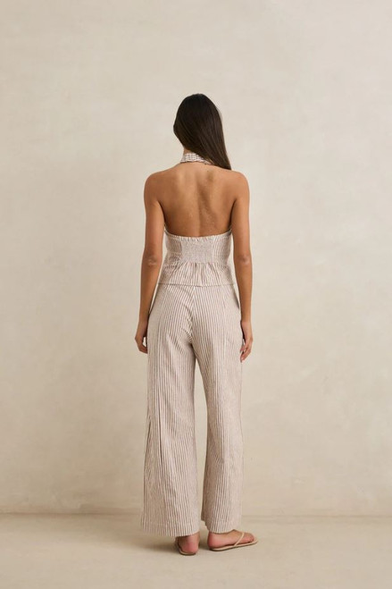 Louise Wide Leg Pant - Tan