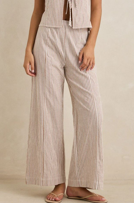 Louise Wide Leg Pant - Tan