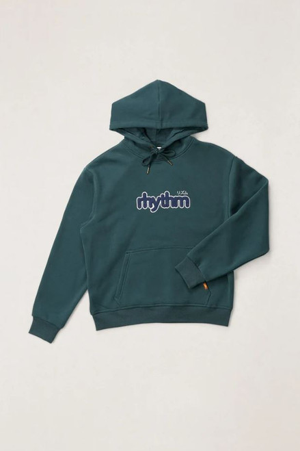 Applique Fleece Hoodie - Dark Pine