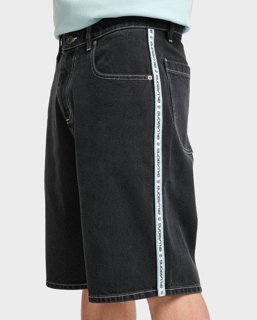 Spec 73 Signals Denim Shorts - Washed Black