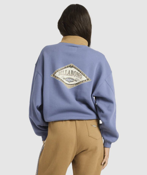 Wave Break Half Zip Crew - Blue