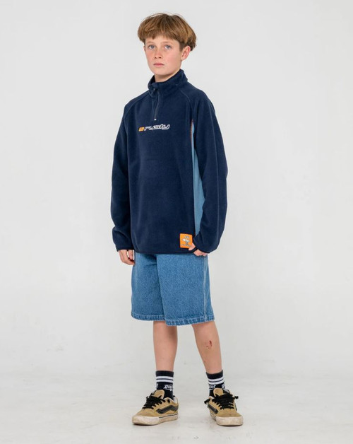 Blizzard Quarter Zip Polar Fleece Boys - Navy