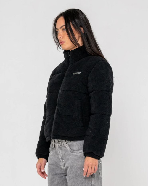 On And On Polar Fleece Puffer Jacket - Black