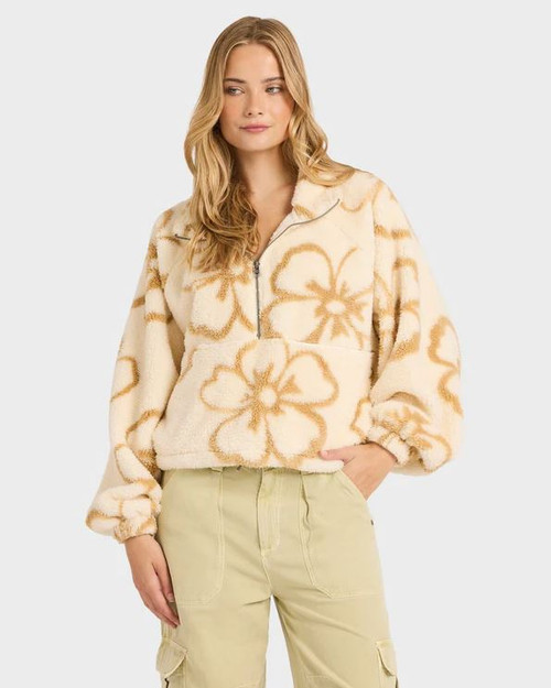 Last Time Half Zip Pullover - White Cap