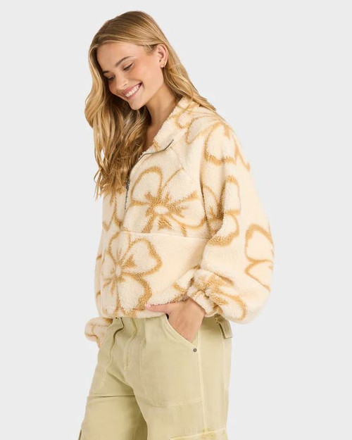 Last Time Half Zip Pullover - White Cap