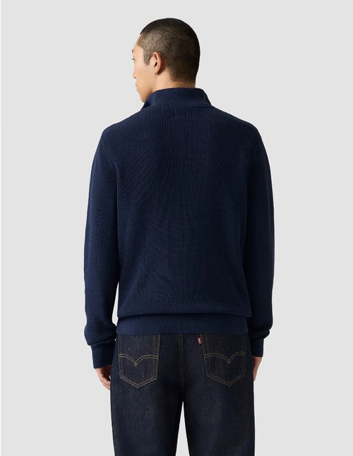 Hm Quarter Zip Sweater -  Navy