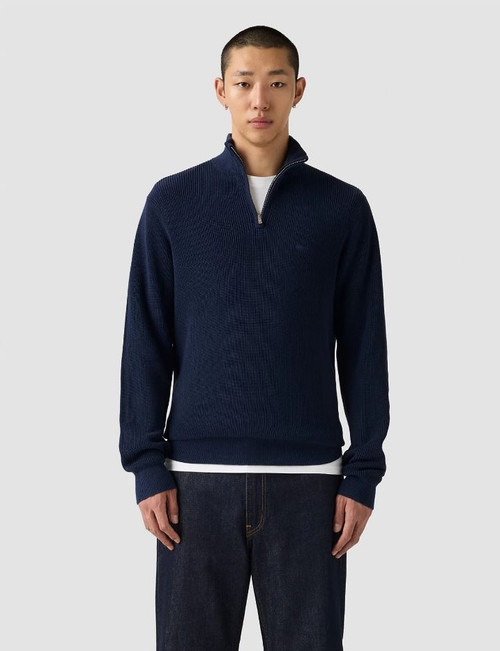 Hm Quarter Zip Sweater -  Navy