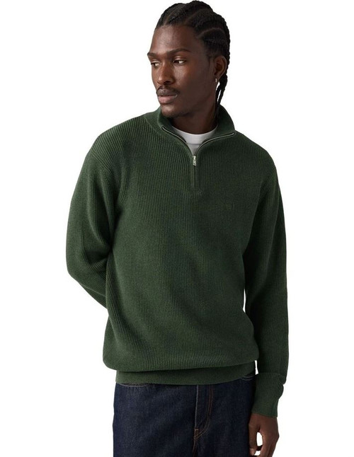 Hm Quarter Zip Sweater - Heather Green