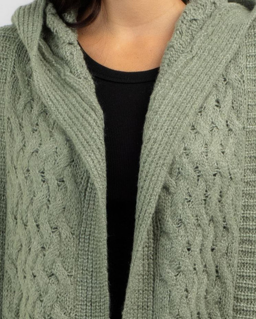 Homeward Bound Knit Cardigan - Light Army