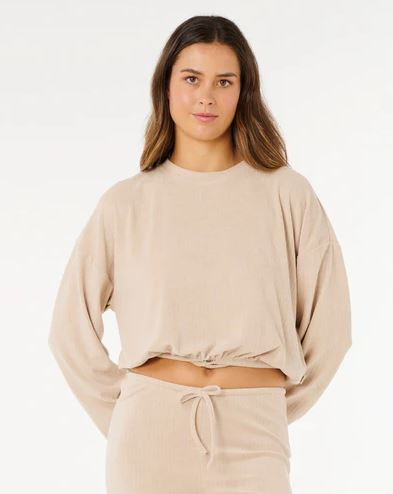 Cozy Cord Crew Neck - Natural