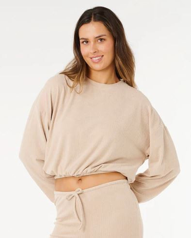 Cozy Cord Crew Neck - Natural