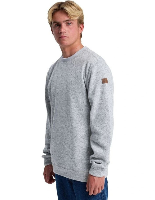 Keller Crew Neck Top - Light Heather Grey