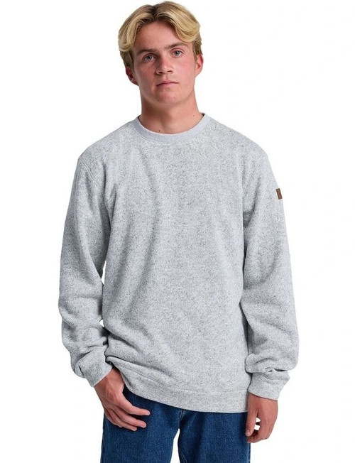 Keller Crew Neck Top - Light Heather Grey