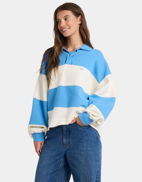 Cross Over Fleece Jumper - Bone