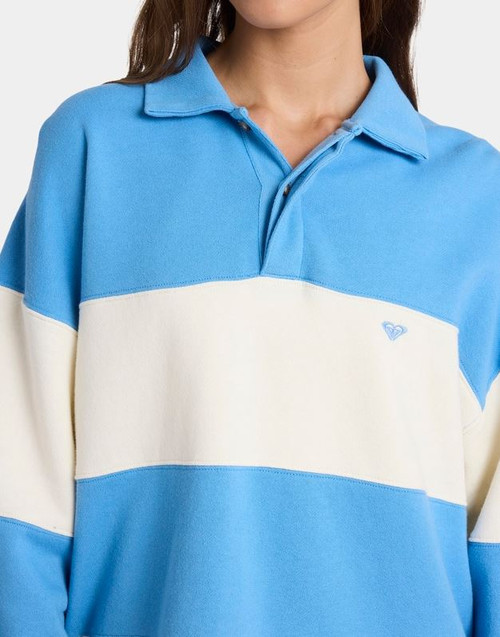 Cross Over Fleece Jumper - Bone