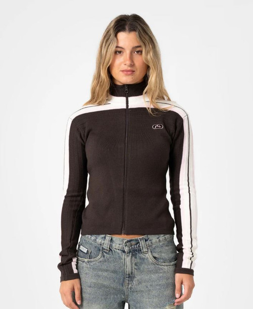 Daddy Gb Fitted Zip Through Knit - Java