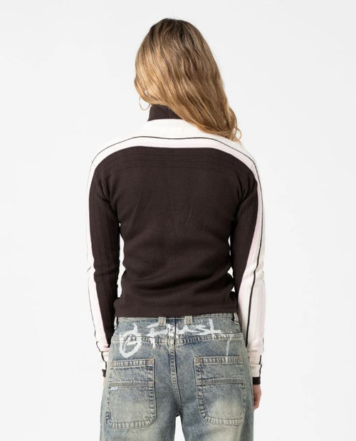 Daddy Gb Fitted Zip Through Knit - Java