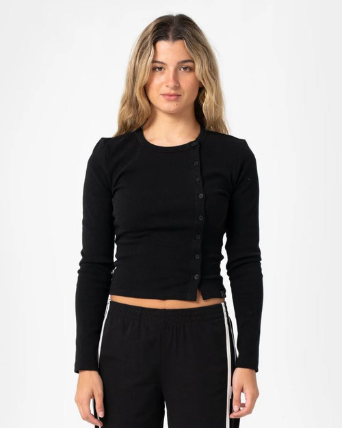 Button Up Long Sleeve - Black