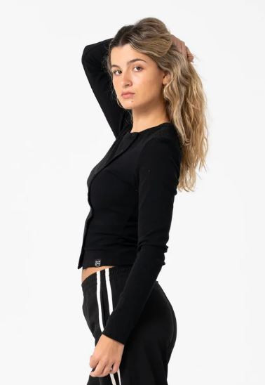 Button Up Long Sleeve - Black