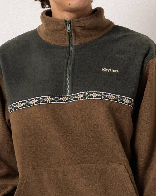 Alder Half Zip Pull Over - Forest