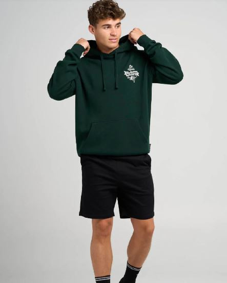 Flame Anchor Hooded Pullover - Pine Green