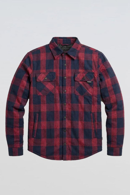 Layered Flannel Jacket - Red
