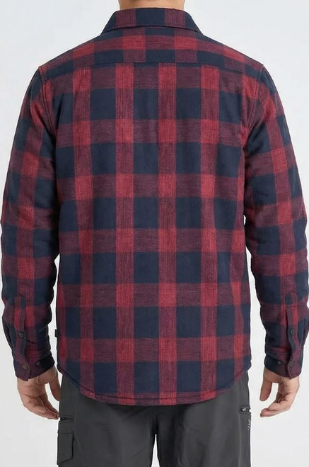 Layered Flannel Jacket - Red