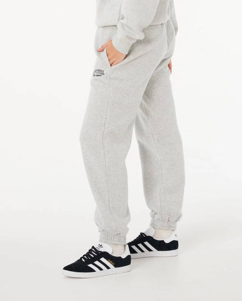 Varsity Sports Track Pant - Grey Marle/ Black