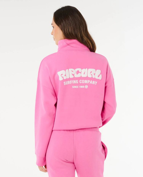 Surf Puff 1/4 Zip - Super Pink