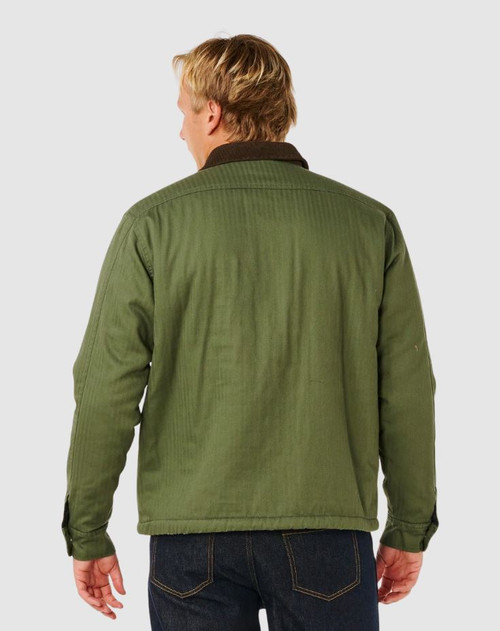 Premium Surf Sherpa Jacket - Dark Olive