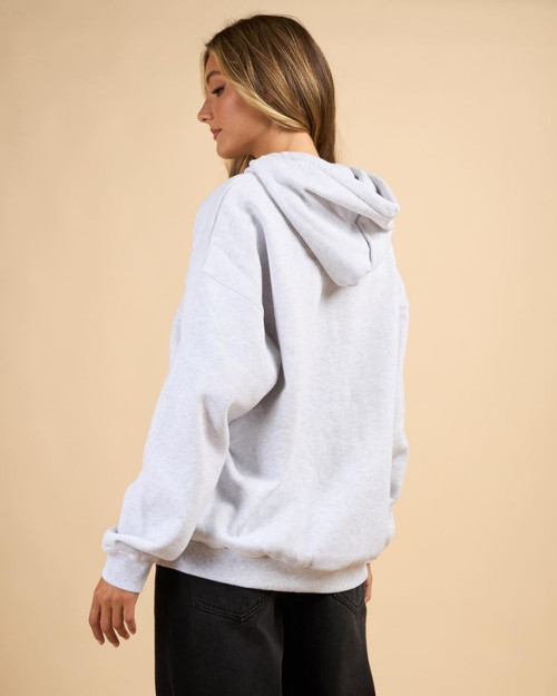 Varsity Hoodie - Grey Marle/ Black