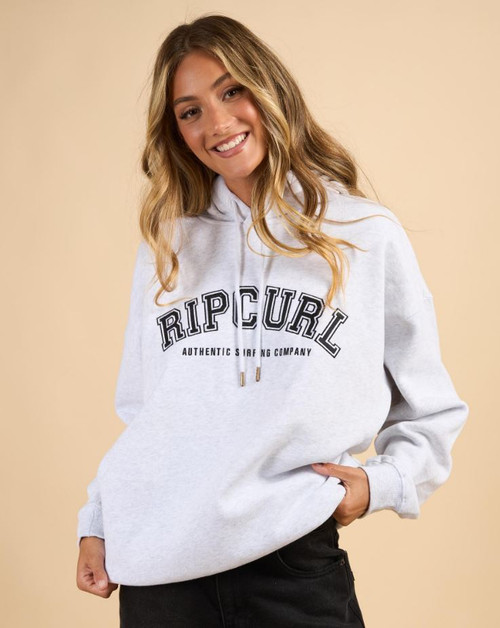 Varsity Hoodie - Grey Marle/ Black