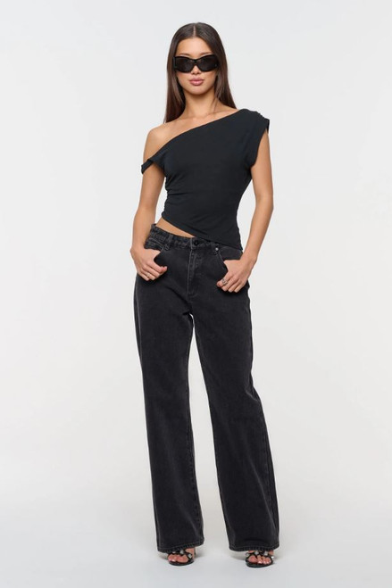 95 Mid Baggy Heidi - Washed Black