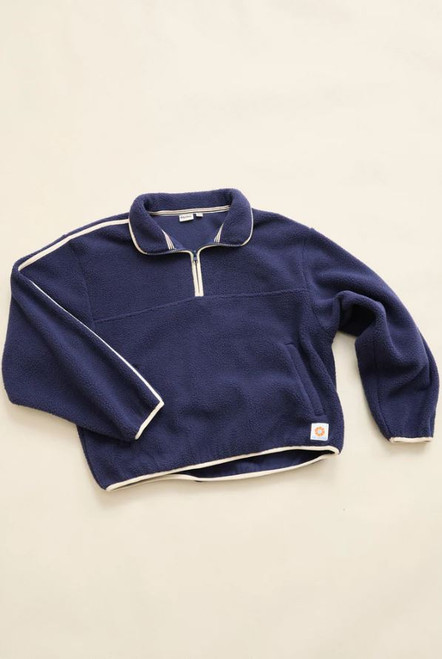 Camp Half Zip Sherpa Pullover - Ocean